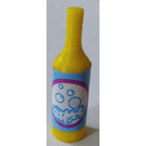 LEGO Yellow Scala Wine Bottle with Bubbles Sticker (33011)