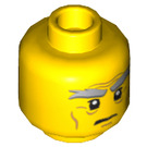 LEGO Geel Sensei Garmadon Minifigure Hoofd (Verzonken Solid Stud) (3626 / 15715)