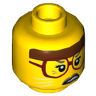 LEGO Gelb Sherry Scratchen-Post Minifigure Kopf (Einbau-Vollbolzen) (3626 / 49353)