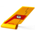 LEGO Yellow Shuttle Tail 2 x 6 x 4 with Postal Envelope and NN-7732 on Both Sides Sticker (6239)
