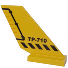LEGO Yellow Shuttle Tail 2 x 6 x 4 with 'TP-710' (6239)