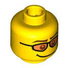 LEGO Yellow Skier Head (Safety Stud) (3626 / 92129)