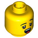 LEGO Gelb Sleepyhead Kopf (Sicherheitsbolzen) (3626 / 99289)