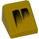 LEGO Geel Helling 1 x 1 (31°) met 2 Lucht Inlets Model Links Kant Sticker (50746)