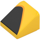 LEGO Yellow Slope 1 x 1 (31°) with Black Triangle (35338)