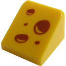 LEGO Gelb Steigung 1 x 1 (31°) mit Cheese Löcher (35338 / 77573)