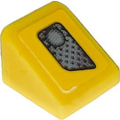 LEGO Geel Helling 1 x 1 (31°) met Frontlight Rechtsaf Sticker (35338)