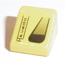 LEGO Geel Helling 1 x 1 (31°) met 'Hevado', Lucht Inlet (Rechtsaf) Sticker (35338)