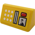 LEGO Gelb Steigung 1 x 2 (31°) mit Buttons Aufkleber (85984)