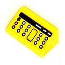 LEGO Geel Helling 1 x 2 (31°) met Cash register Sticker (85984)