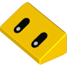 LEGO Amarillo Con pendiente 1 x 2 (31°) con Ojos  (76903 / 85984)