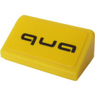 LEGO Yellow Slope 1 x 2 (31°) with qua Sticker (85984)