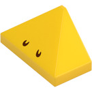 LEGO Giallo Pendenza 1 x 2 (45°) Triplo con Martello Bro Nostrils con supporto per bottoncino interno (15571 / 94291)