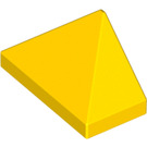 LEGO Giallo Pendenza 1 x 2 (45°) Triplo con barra interna (3048)