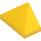 LEGO Giallo Pendenza 1 x 2 (45°) Triplo con supporto per bottoncino interno (15571)