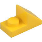 LEGO Jaune Pente 1 x 2 (45°) avec assiette (15672 / 92946)