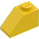 LEGO Geel Helling 1 x 2 (45°) zonder Center Stud