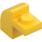 LEGO Jaune Pente 1 x 2 x 1.3 Incurvé avec assiette (6091 / 32807)