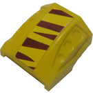 LEGO Gelb Steigung 1 x 2 x 2 Gebogen mit Dimples mit Tiger Streifen Aufkleber (44675)