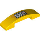 LEGO Amarillo Con pendiente 1 x 4 Curvo Doble con C01-06A (32833 / 93273)