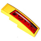 LEGO Yellow Slope 1 x 4 Curved with Backlight right Sticker (11153)