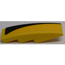 LEGO Yellow Slope 1 x 4 Curved with Black Bow Model Right Side Sticker (11153)