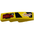 LEGO Yellow Slope 1 x 4 Curved with "SUPER KOOL AIRCONDITION" and "GO/FOX" (Left) Sticker (11153)