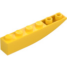 LEGO Gul Backe 1 x 6 Böjd Omvänd (41763 / 42023)