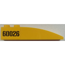LEGO Yellow Slope 1 x 6 Curved with '60026' Right Sticker (41762)