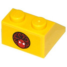 LEGO Gelb Steigung 2 x 2 (45°) mit Marvel HYDRA Logo Aufkleber (3039)
