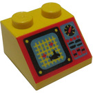LEGO Jaune Pente 2 x 2 (45°) avec Sonar, Requin, et Controls (3039)