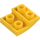 LEGO Gul Backe 2 x 2 x 0.7 Böjd Omvänd (32803)