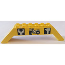 LEGO Amarillo Con pendiente 2 x 2 x 10 (45°) Doble con Tools y Moto (30180)