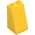 LEGO Gul Skråning 2 x 2 x 3 (75°) Hule knotter, ru overflate (3684 / 30499)