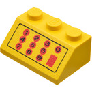 LEGO Geel Helling 2 x 3 (45°) met Cash Register (3038 / 82453)