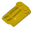 LEGO Gelb Steigung 2 x 3 x 0.7 Gebogen mit Flügel mit Schwarz Lines Aufkleber (47456)