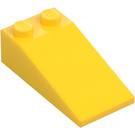 LEGO Amarillo Con pendiente 2 x 4 (18°) (30363)