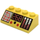 LEGO Jaune Pente 2 x 4 (45°) avec Cash Register et 286 Modèle avec surface rugueuse (3037)