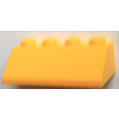 LEGO Yellow Slope 2 x 4 (45°) with Smooth Surface (3037)