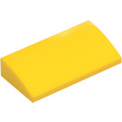 LEGO Giallo Pendenza 2 x 4 Curvo con tubi alla base (88930)