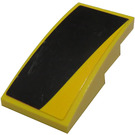 LEGO Yellow Slope 2 x 4 Curved with Thick Curved Black Stripe Model Right Side Sticker (93606)