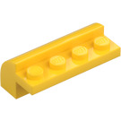 LEGO Yellow Slope 2 x 4 x 1.3 Curved (6081)