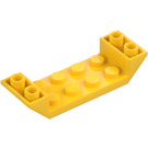 LEGO Geel Helling 2 x 6 (45°) Dubbele Omgekeerd met Open Midden (22889)