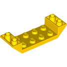 LEGO Geel Helling 2 x 6 (45°) Dubbele Omgekeerd met Open Midden (22889)