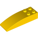 LEGO Geel Helling 2 x 6 Gebogen (44126)
