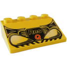 LEGO Geel Helling 3 x 4 (25°) met Res-Q Koplamp (3297)