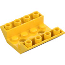 LEGO Yellow Slope 4 x 4 (45°) Double Inverted with Open Center (2 Holes) (4854 / 72454)