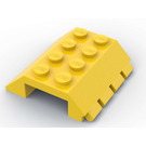 LEGO Geel Helling 4 x 4 (45°) Dubbele met Scharnier (4857)