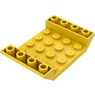 LEGO Gul Skråning 4 x 6 (45°) Dobbel Omvendt med Open Senter uten hull (30283 / 60219)