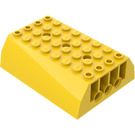 LEGO Geel Helling 6 x 8 x 2 Gebogen Dubbele (45411 / 56204)